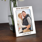Personalised Silver 5x7 50th Birthday Photo Frame - Photo Frames