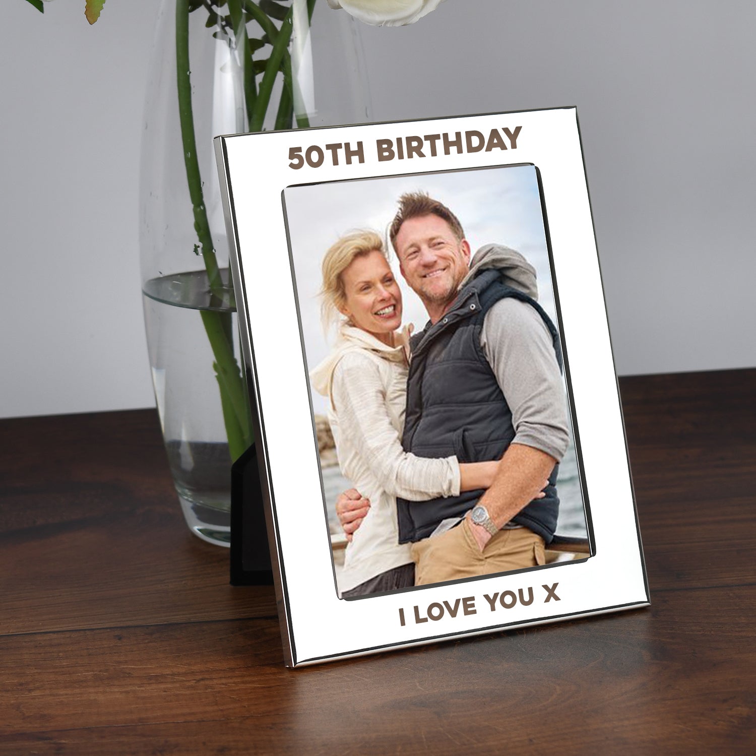 Personalised Silver 5x7 50th Birthday Photo Frame - Photo Frames