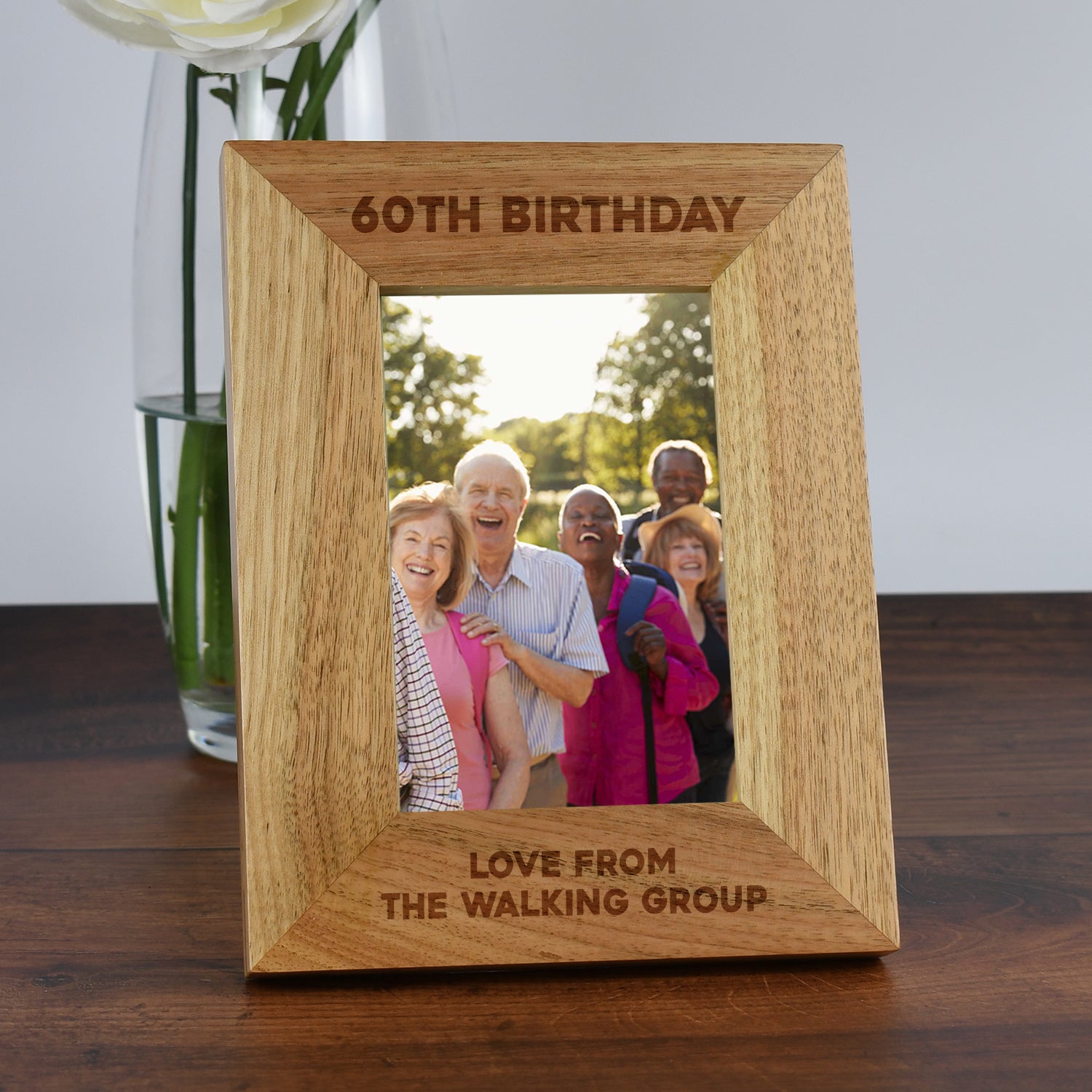 Personalised Wooden 4x6 60th Birthday Frame - Photo Frames