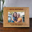 Personalised Wooden 6x4 Landscape 60th Birthday Frame - Photo Frames