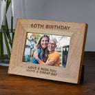 Personalised Wooden 6x4 Landscape 60th Birthday Frame - Photo Frames