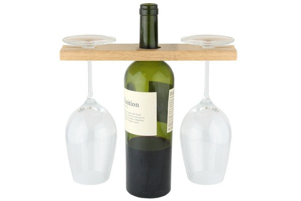 Personalised Years Wooden Wine Glass & Bottle Holder - Wooden Wine Holders