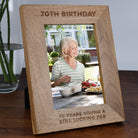 Personalised Wooden 5x7 70th Birthday Frame - Photo Frames