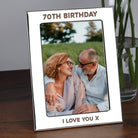 Personalised Silver 5x7 70th Birthday Photo Frame - Photo Frames
