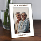 Personalised Silver 4x6 70th Birthday Photo Frame - Photo Frames