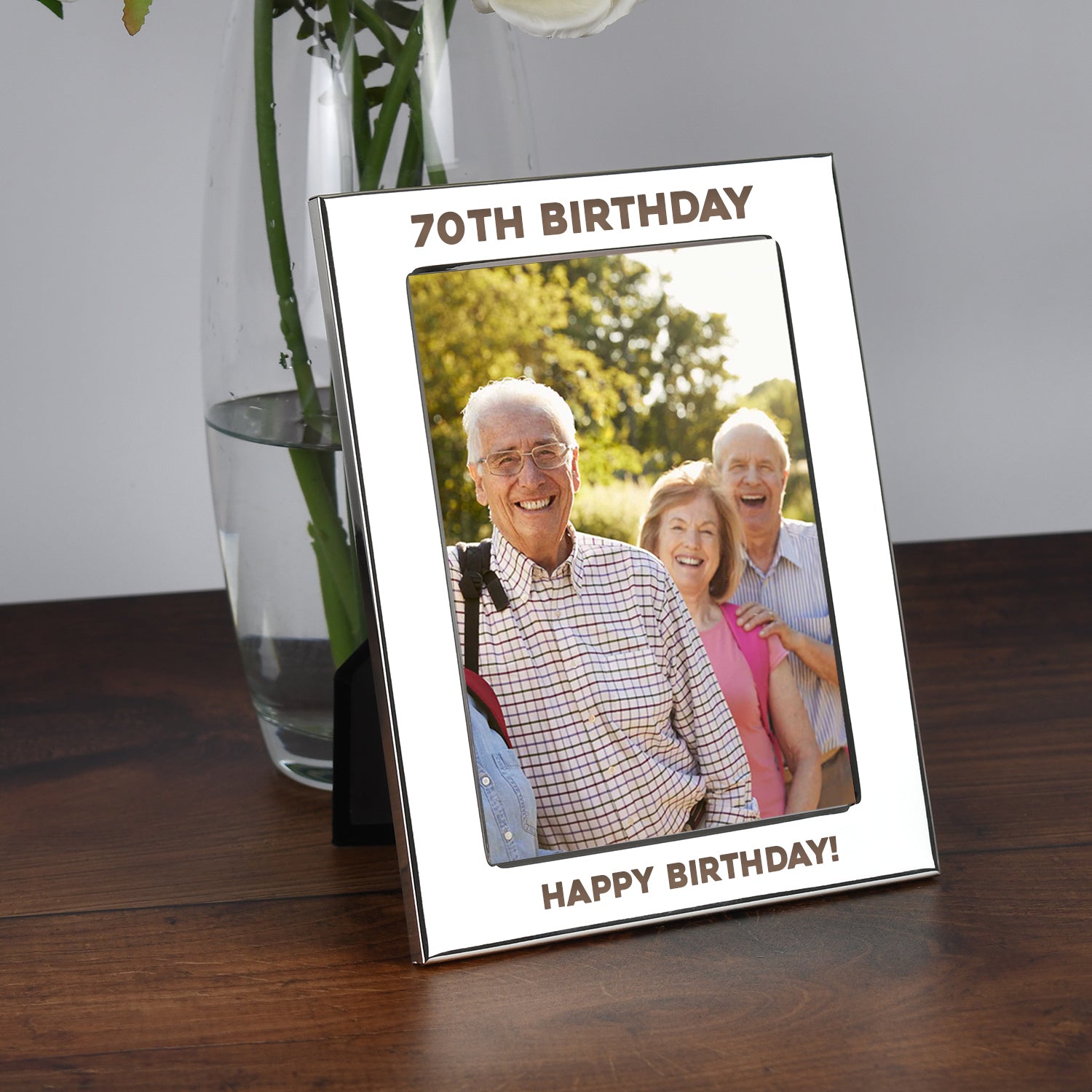 Personalised Silver 5x7 70th Birthday Photo Frame - Photo Frames