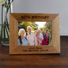 Personalised Wooden 7x5 Landscape 80th Birthday Frame - Photo Frames