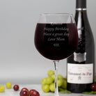 Personalised Any Message Full Bottle Of Wine Glass - Wine Glasses