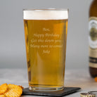 Personalised Any Message Pint Glass - Beer Glasses