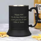 Personalised Message Matt Black Stainless Steel Tankard - Stainless Steel Tankards