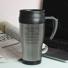 Personalised Any Message Stainless Steel Travel Mug - Travel Mugs