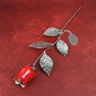 Personalised Any Message Large Red Rose & Gift Box - keyrings