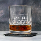 Personalised Established Crystal Panel Glass Tumbler - Glass Tumblers