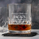 Personalised Established Crystal Panel Glass Tumbler - Glass Tumblers