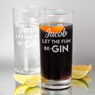 Personalised Let The Fun Be-Gin Hi Ball Glass - Hi Ball Glass