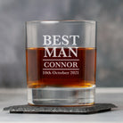 Personalised Best Man Glass Tumbler - Glass Tumblers