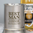 Personalised Best Man Silver Stainless Steel Tankard - Stainless Steel Tankards