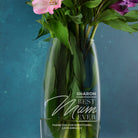 Personalised Best Mum Ever Glass Bullet Vase - Bullet Vase