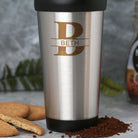 Personalised Initial and Name Stainless Steel Travel Tumbler - Travel Mugs