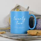 Personalised Birthday Script Mug - Light Blue - Mugs