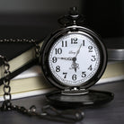 Personalised Message Black Pocket Fob Watch - Pocket Watches