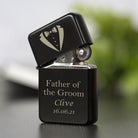 Personalised Father Of The Groom Black Lighter & Gift Box - Lighters