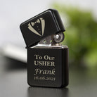 Personalised To Our Usher Black Wedding Lighter & Gift Box - Lighters