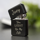 Personalised You Light Up My Life Black Lighter & Gift Box - Lighters