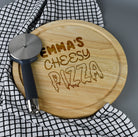 Personalised Cheesy Pizza Large Round Pizza Board - Chopping Boards