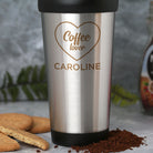 Personalised Coffee Lover Stainless Steel Travel Tumbler - Travel Mugs