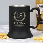 Personalised 18th Birthday Matt Black Stainless Steel Tankard - Stainless Steel Tankards