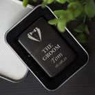 Personalised The Groom Black Wedding Lighter & Gift Box - Lighters