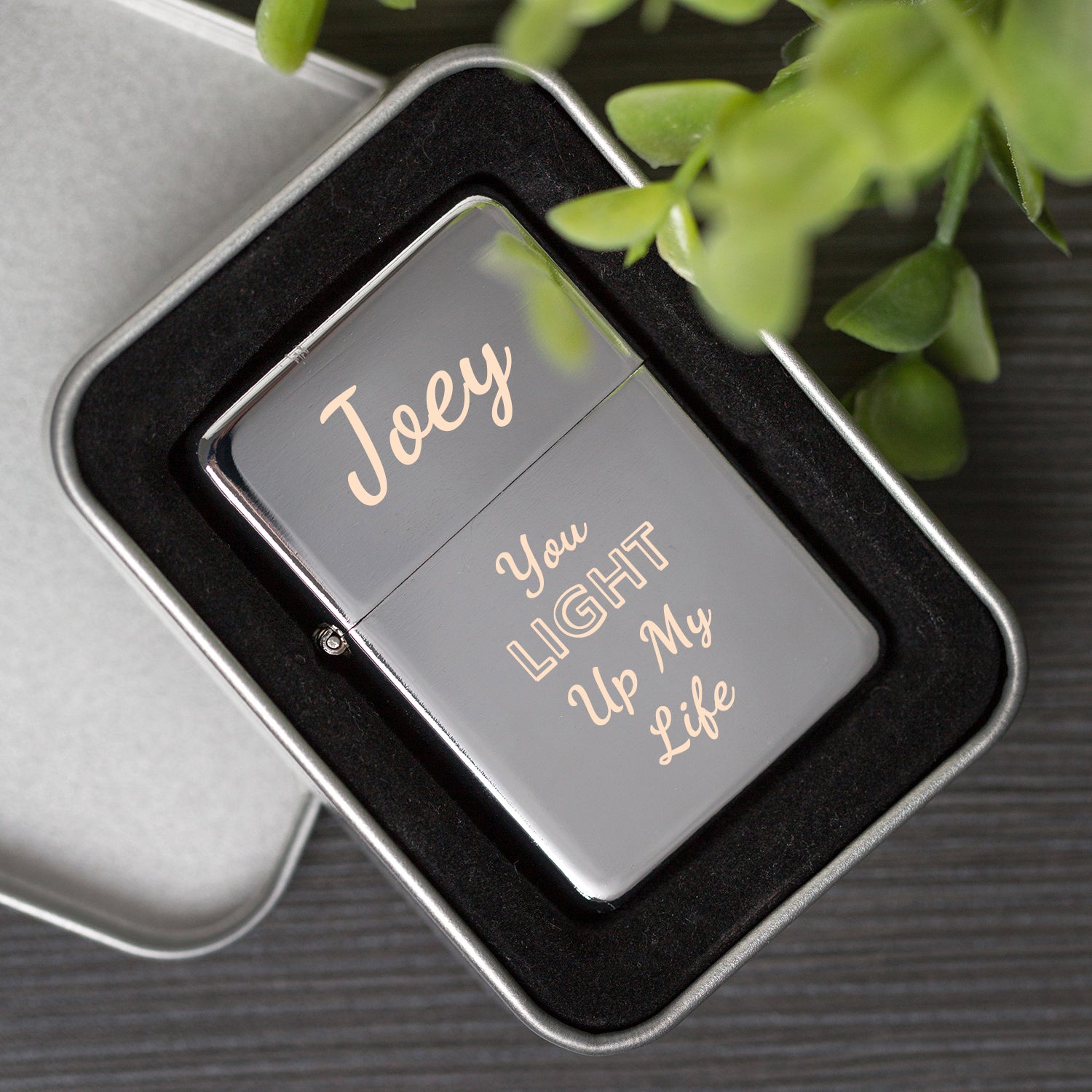 Personalised You Light Up My Life Silver Lighter & Gift Box - Lighters