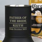 Personalised Father Of The Bride Matt Black Stainless Steel Tankard - Stainless Steel Tankards