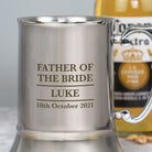 Personalised Father Of The Bride Silver Stainless Steel Tankard - Stainless Steel Tankards