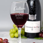 Personalised Feet Up Wine Down Wine Glass - Wine Glasses