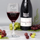 Personalised Feet Up Wine Down Wine Glass - Wine Glasses