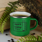 Personalised Fishing Enamel Camping Mug - Green - Mugs