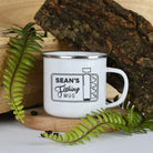 Personalised Fishing Enamel Camping Mug - White - Mugs