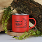 Personalised Fishing Enamel Camping Mug - Red - Mugs