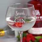 Personalised It’s Gin O’Clock Balloon Gin Glass - Balloon Glass