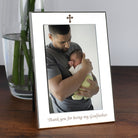 Silver 4x6 Thank You For Being My Godfather Photo Frame - Photo Frames
