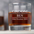 Personalised Groom Glass Tumbler - Glass Tumblers
