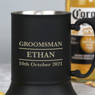 Personalised Groomsman Matt Black Stainless Steel Tankard - Stainless Steel Tankards