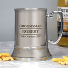 Personalised Groomsman Silver Stainless Steel Tankard - Stainless Steel Tankards