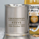 Personalised Groomsman Silver Stainless Steel Tankard - Stainless Steel Tankards