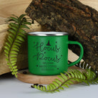 Personalised Hocus Pocus Halloween Enamel Camping Mug - Dark Green - Mugs