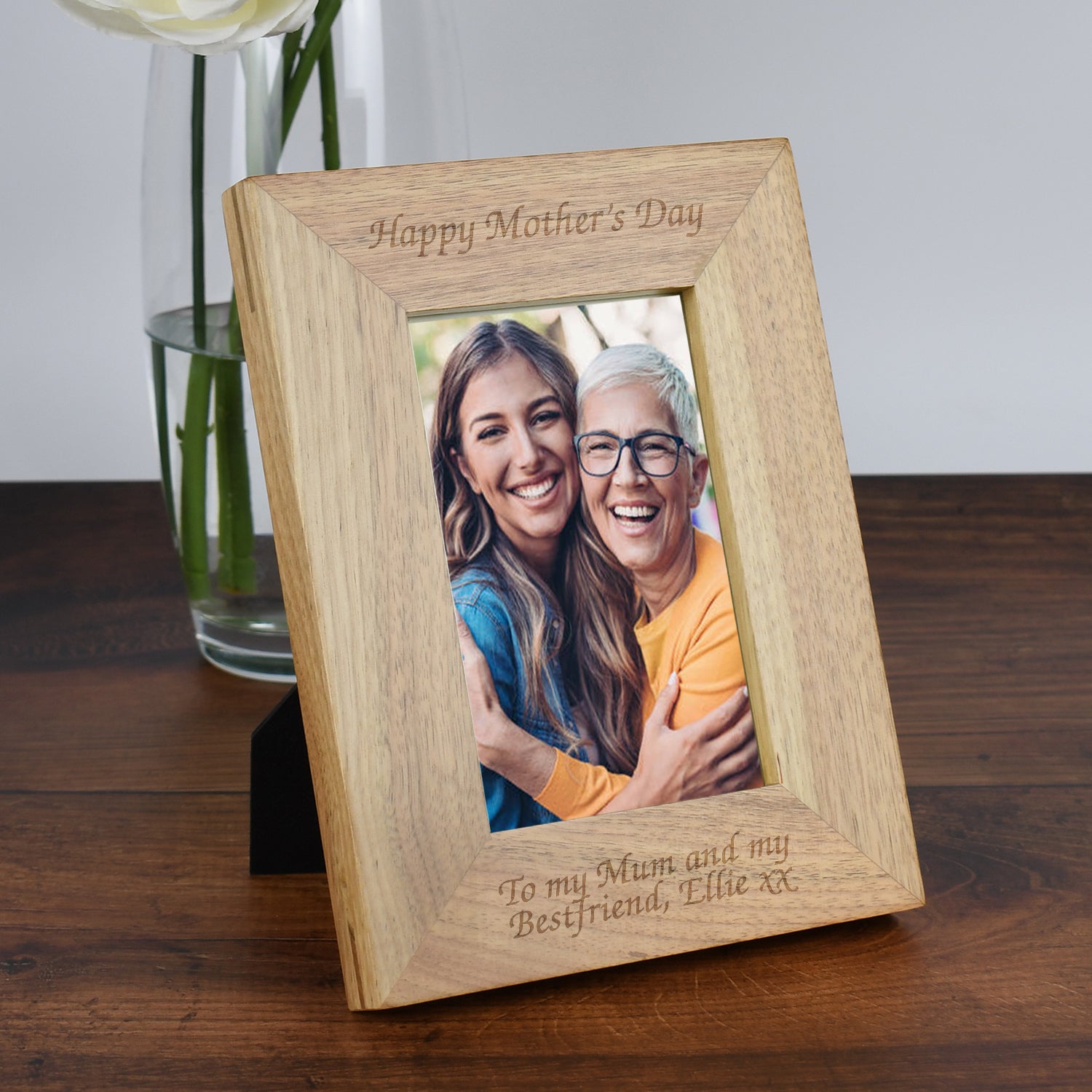 Personalised Wooden 4x6 Happy Mother’s Day Frame - Photo Frames
