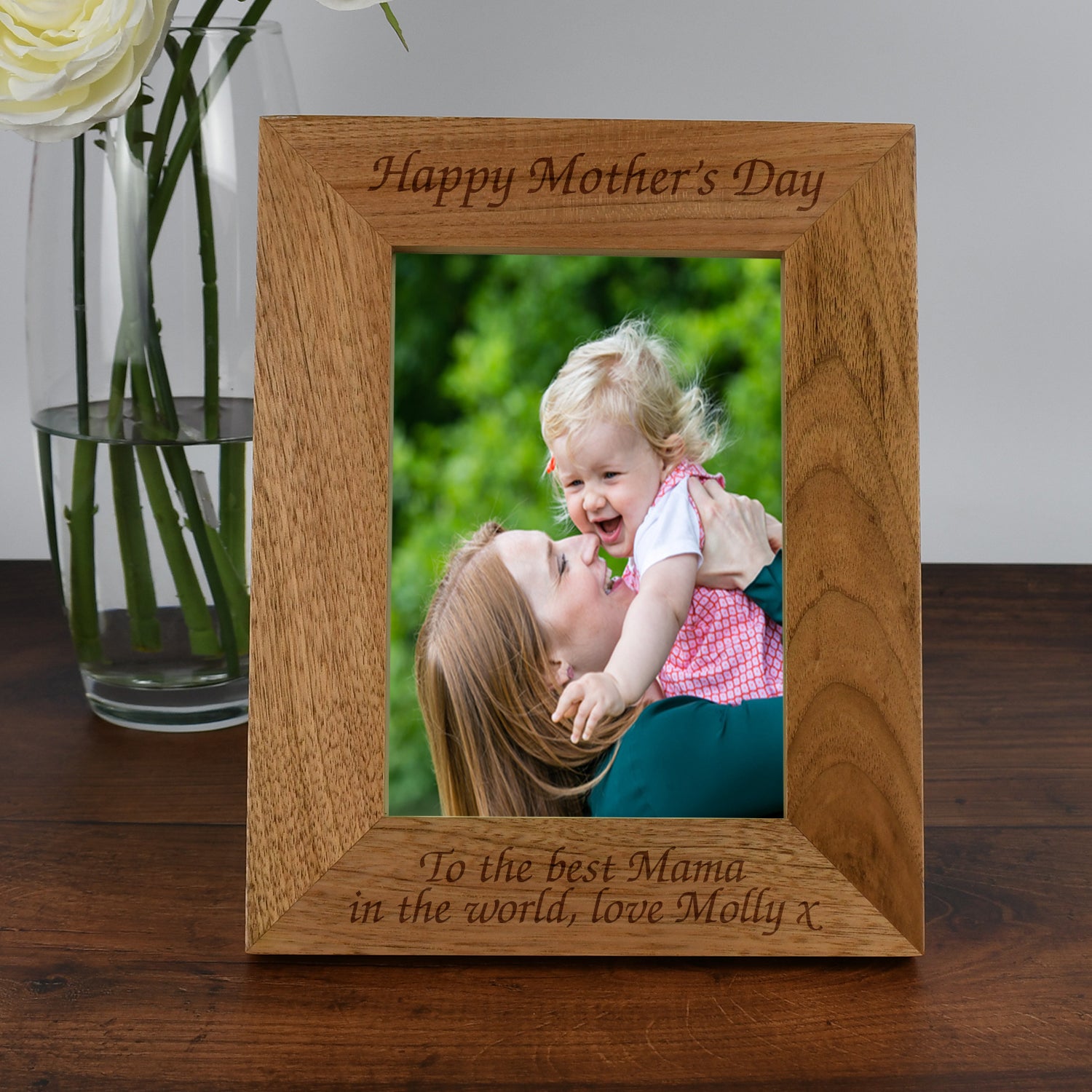 Personalised Wooden 5x7 Happy Mother’s Day Frame - Photo Frames
