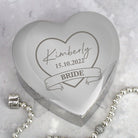 Personalised Bride Wedding Heart Trinket Box - Trinket Box